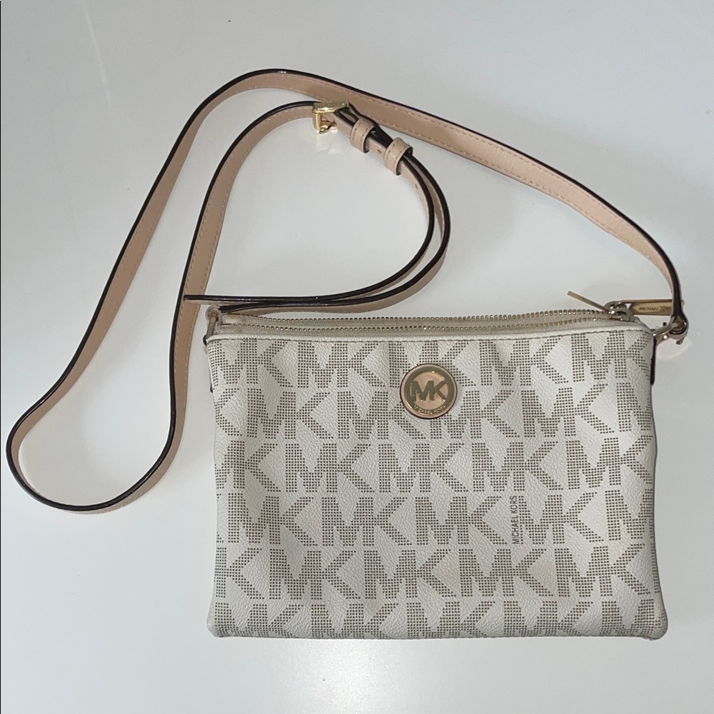 Michael Kors Cream Logo Crossbody Bag